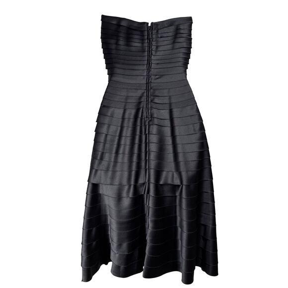 Victor Costa Tiered Strapless Corset Knee Length A-Line Cocktail Dress Women's 4 - Picture 6 of 14